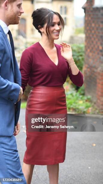 Meghan, The Duchess Of Sussex And Prince Harry, Duke Of Sussex Attend A Roundtable Discussion On Gender Equality With The Queen¿ Commonwealth Trust...