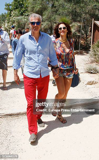 Adriana Abascal and Emmanuel Schreder attend their wedding on June 28, 2013 in Ibiza, Spain.