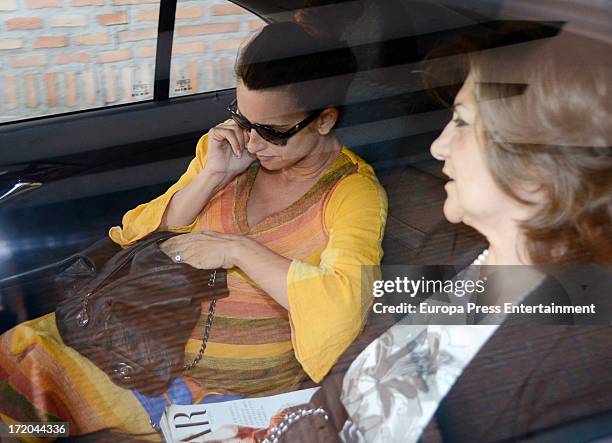 Penelope Cruz, several months pregnant and her mother Encarna Sanchez are seen on June 28, 2013 in Madrid, Spain.