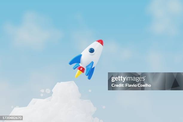 space rocket launch - dimensions launch party stock-fotos und bilder
