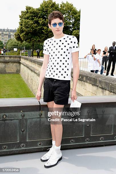 Harry Brant attends the Christian Dior show as part of Paris Fashion Week Haute-Couture Fall/Winter 2013-2014 at Hotel Des Invalides on July 1, 2013...