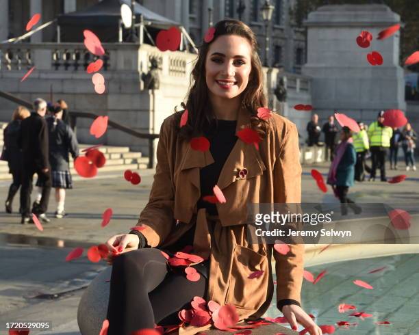 Soprano Laura Wright..Armistice Day, Scenes In Trafalgar Square, London. 11-November-2016