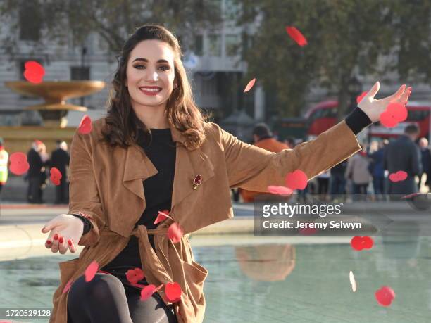 Soprano Laura Wright..Armistice Day, Scenes In Trafalgar Square, London... 11-November-2016
