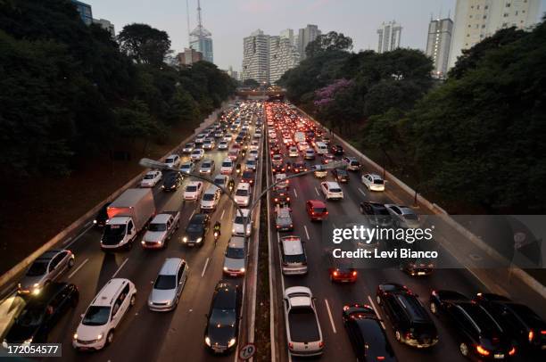 congestionamento em são paulo - ancine and car stock pictures, royalty-free photos & images