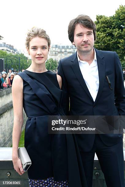 Natalia Vodianova and Antoine Arnault arriving at the Christian Dior show as part of Paris Fashion Week Haute-Couture Fall/Winter 2013-2014 at on...