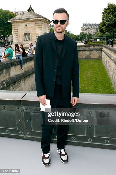 Fashion Designer Kris Van Assche arriving at the Christian Dior show as part of Paris Fashion Week Haute-Couture Fall/Winter 2013-2014 at on July 1,...