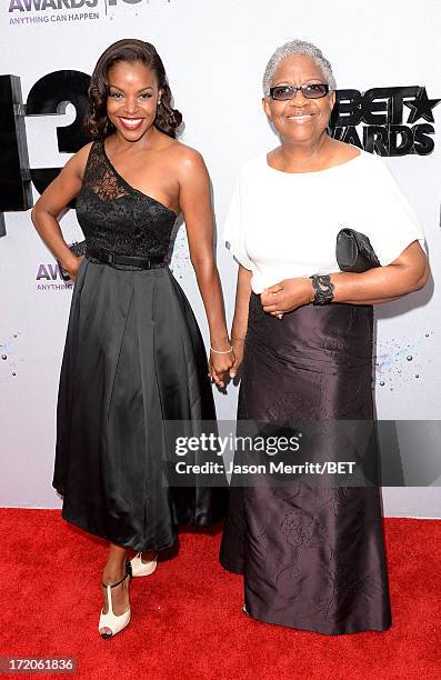 Actress Nadine Ellis and guest attend the Ford Red Carpet at the 2013 BET Awards at Nokia Theatre L.A. Live on June 30, 2013 in Los Angeles,...