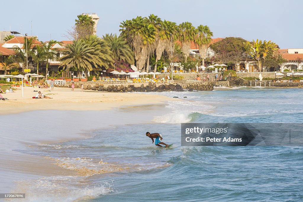 Surfer, Santa Maria, Sal Island, Cape Verde