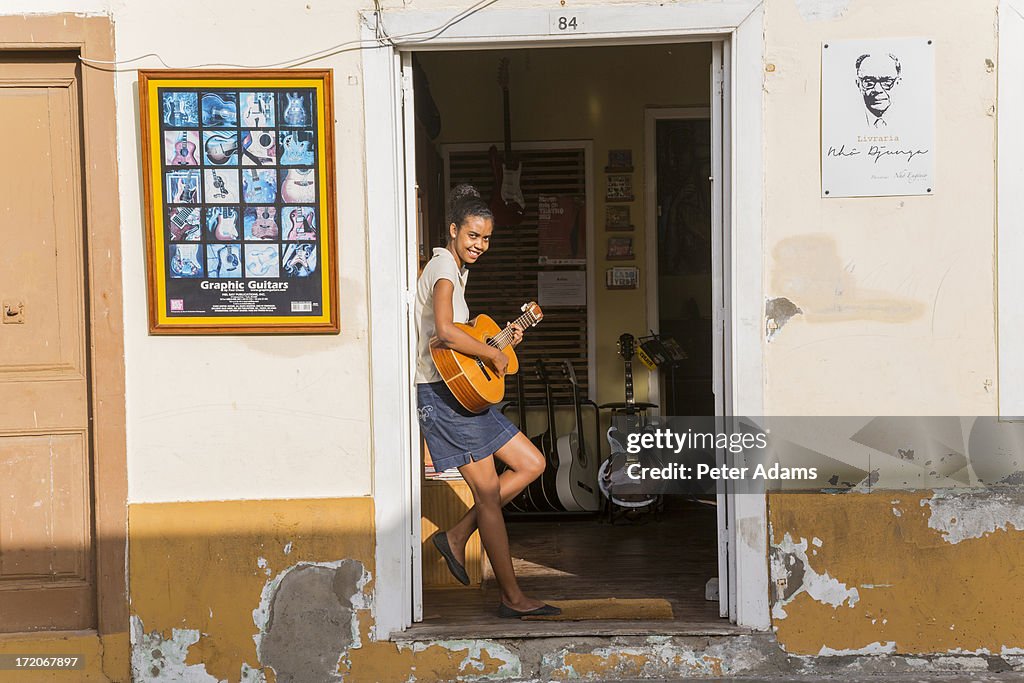 Music shop, Mindelo, Sao Vicente, Cape Verde