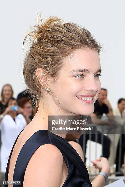 Natalia Vodianova arrives to attend the Christian Dior show as part of Paris Fashion Week Haute Couture Fall/Winter 2013-2014 at on July 1, 2013 in...