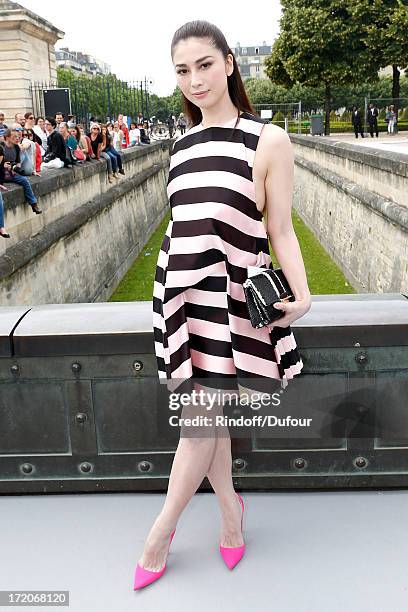 Fuyuko Matsui arriving at the Christian Dior show as part of Paris Fashion Week Haute-Couture Fall/Winter 2013-2014 at on July 1, 2013 in Paris,...