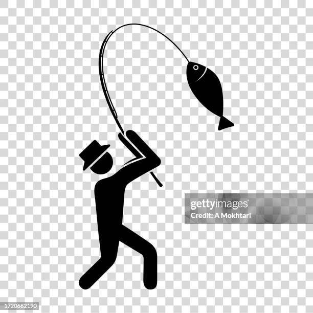 fisherman icon. - trawler stock illustrations
