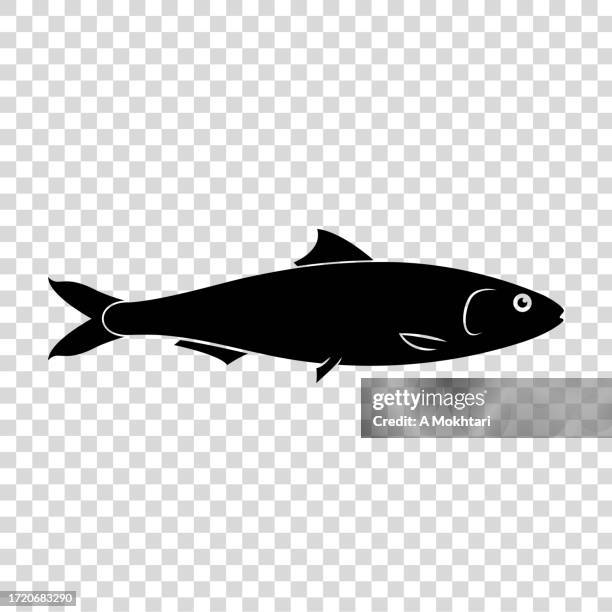 sardine icon. - herring stock illustrations