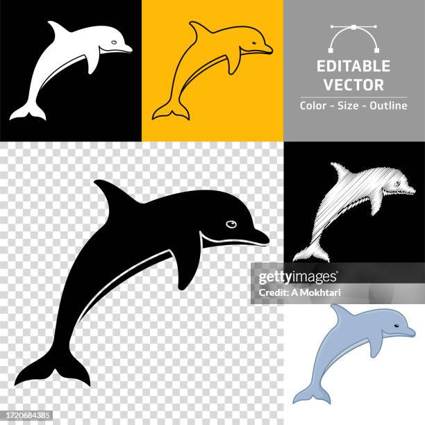 dolphin icon. - dolphin jumping stock illustrations