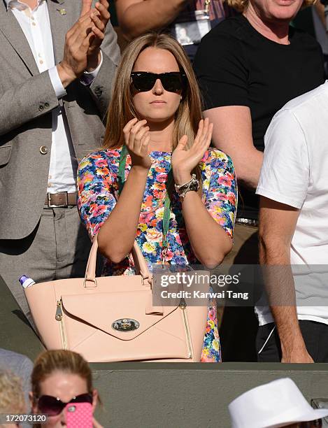 Kim Sears attends on Day 7 of the Wimbledon Lawn Tennis Championships at the All England Lawn Tennis and Croquet Club on July 1, 2013 in London,...