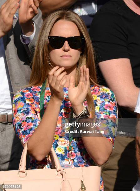 Kim Sears attends on Day 7 of the Wimbledon Lawn Tennis Championships at the All England Lawn Tennis and Croquet Club on July 1, 2013 in London,...