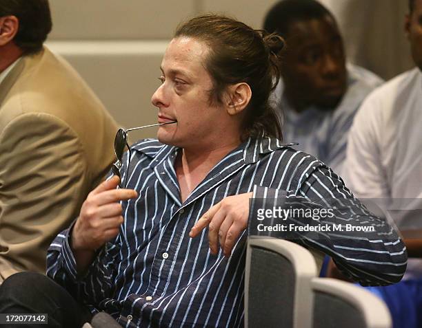 Actor Edward Furlong attends a court hearing after being charged with assaulting his girlfriend July 1, 2013 in Los Angeles Superior Court in Los...