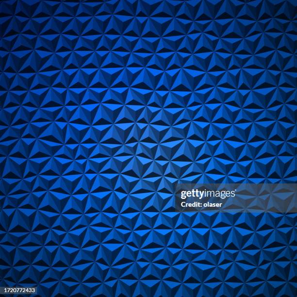 large pattern showcasing individually colored triangles arranged in an uneven 3d double triangle formation, creating a visually stimulating geometric array. - big wave stock illustrations