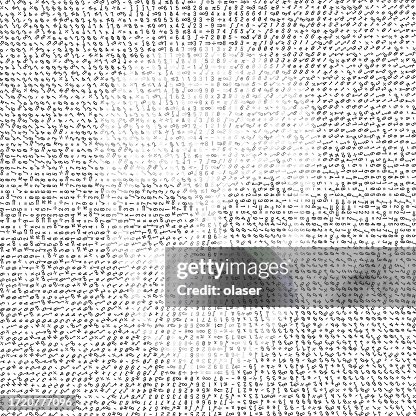 One Random Math Sign Pattern Of Small Random Math Symbols Collectively Shaping A Human Skull ...