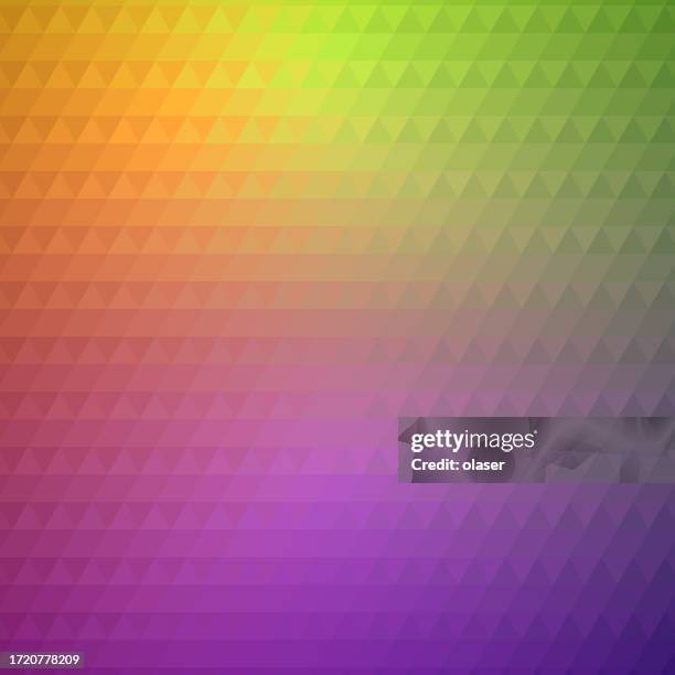 multicolor gradient pattern formed by triangle shapes, creating a vibrant geometric display. - solid colour background stock illustrations