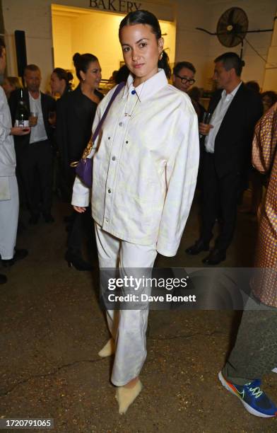 Tyson McVey attends a dinner at St. John, Smithfield to celebrate Sarah Lucas' exhibition "Happy Gas" at Tate Britain, supported by Burberry, on...