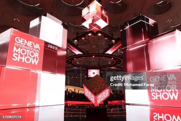 General view during the opening ceremony of the Geneva International Motor Show on October 6, 2023 in Doha, Qatar. The Geneva International Motor...