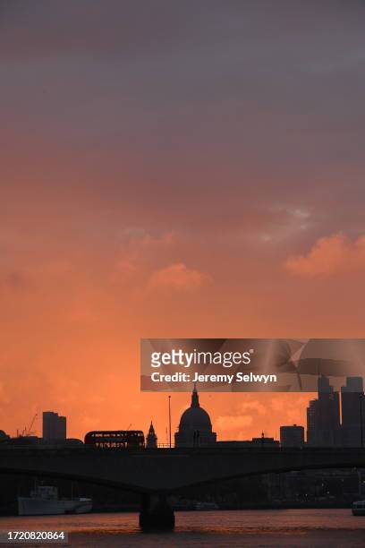 Sunrise Over The London Skyline With St Paul'S Cathedral In View. 28-April-2017