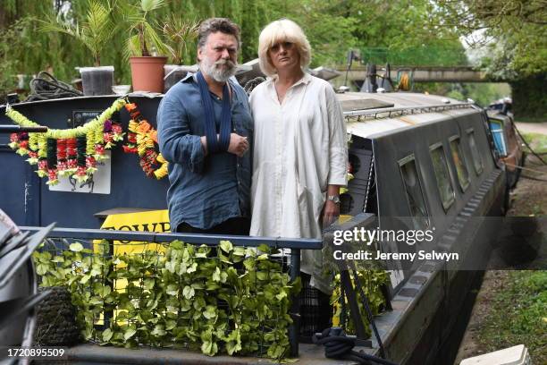 Helen Brice And Husband Tim On Their Canal Footpath Patrols Today..Houseboat Owners Are Launching Safety Patrols Amid A Surge In Knifepoint Robberies...