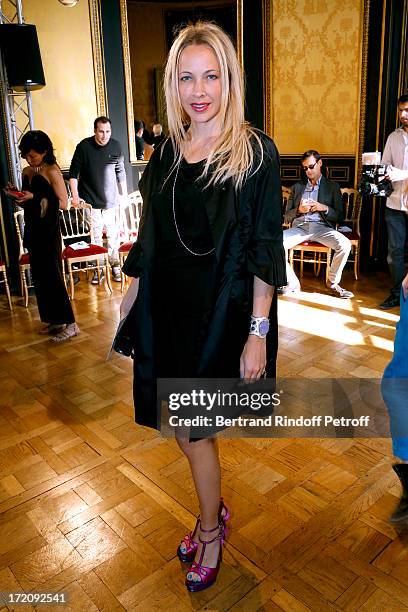 Melonie Hennessy attends the Alexis Mabille show as part of Paris Fashion Week Haute-Couture Fall/Winter 2013-2014 at on July 1, 2013 in Paris,...
