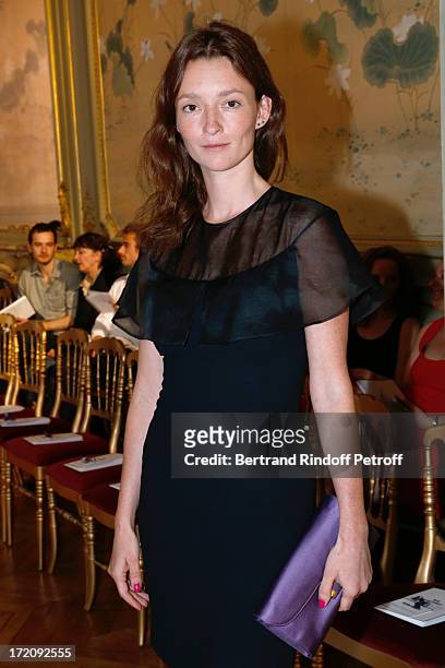 Audrey Marnay attends the Alexis Mabille show as part of Paris Fashion Week Haute-Couture Fall/Winter 2013-2014 at on July 1, 2013 in Paris, France.