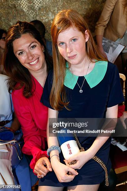 Cordelia de Castellane and niece Dorothee d'Arenberg attend the Alexis Mabille show as part of Paris Fashion Week Haute-Couture Fall/Winter 2013-2014...