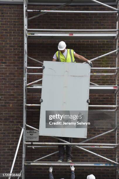 Cladding Removal Work Combustible Cladding Photos and Premium High Res Pictures - Getty Images