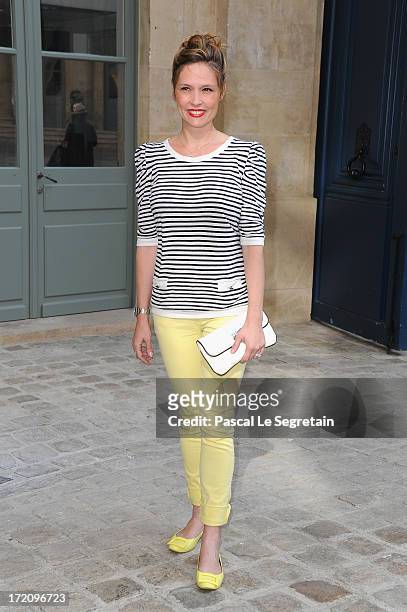 Lilou Fogli attends the Alexis Mabille show as part of Paris Fashion Week Haute-Couture Fall/Winter 2013-2014 at Hotel dEvreux on July 1, 2013 in...