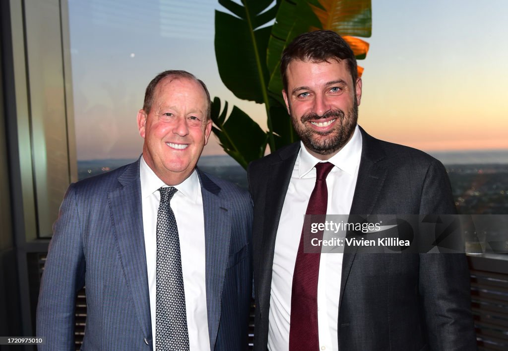 Michael Rosenfeld Michael Rosenfeld and David Reuben Jr attend Park Elm at Century ...