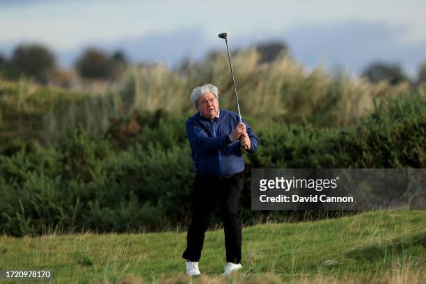 Schalk Burger of South Africa the former Rugby international plays a shot on the second hole during Day Two of the Alfred Dunhill Links Championship...
