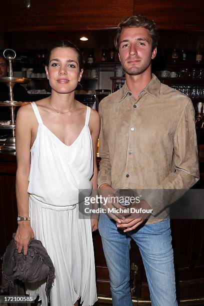 Charlotte Casiraghi and Theo Niarchos attend the Eugenie Niarchos First Jewelry Collection Launch Cocktail on July 1, 2013 in Paris, France.