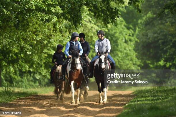 People Horse-Riding On A Warm Day In Hyde Park. .Evening Standard Picture. 28-May-2021