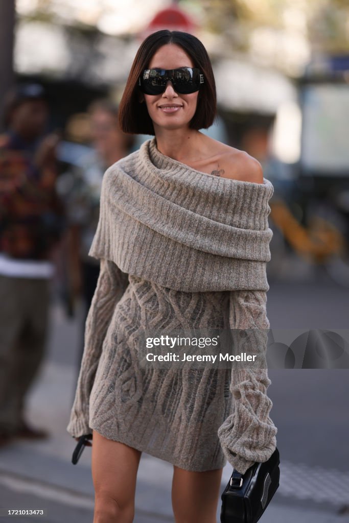Street Style - Paris Fashion Week - Womenswear Spring/Summer 2024 - Day Seven