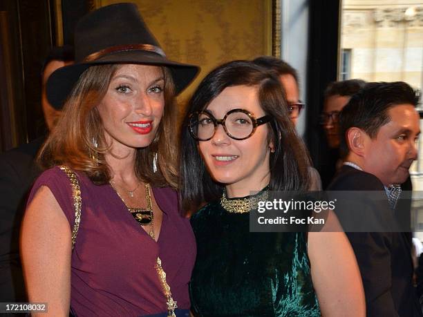 Sylvie Hoarau and Aurelie Saada from Les Brigitte band attend the Alexis Mabille show during Paris Fashion Week Haute-Couture F/W 2013-2014 at the...