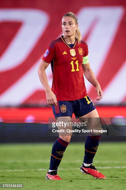 Alexia Putellas of Spain looks on during the UEFA Womens Nations League match between Spain and Switzerland at Estadio Nuevo Arcangel on September...