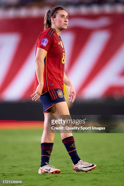 Mariona Caldentey of Spain looks on during the UEFA Womens Nations League match between Spain and Switzerland at Estadio Nuevo Arcangel on September...