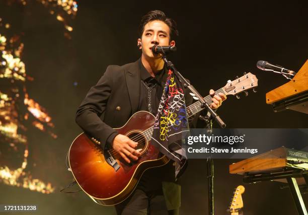 Dojoon of The Rose performs on Opening Night of their Dawn To Dusk Tour at Bill Graham Civic Auditorium on October 04, 2023 in San Francisco,...