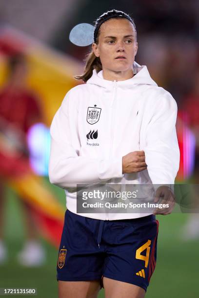 Irene Paredes of Spain looks on prior to the UEFA Womens Nations League match between Spain and Switzerland at Estadio Nuevo Arcangel on September...