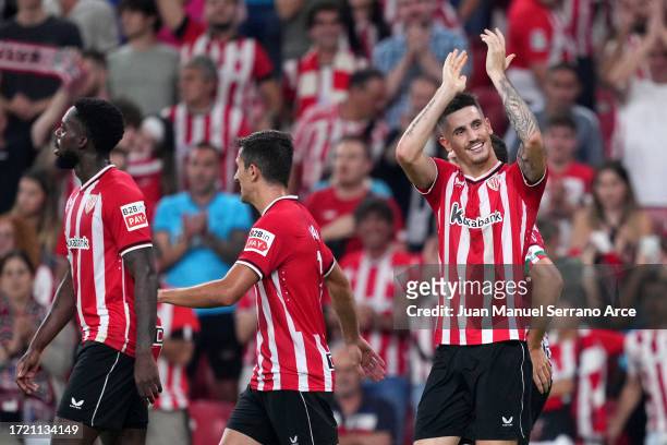 Oihan Sancet of Athletic Club c3g during the LaLiga EA Sports match between Athletic Bilbao and UD Almeria at Estadio de San Mames on October 06,...