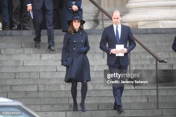 Duke And Duchess Of Cambridge After They Attended St Paul'S Cathedral For The Grenfell Tower National Memorial Service To Mark The Six Month...