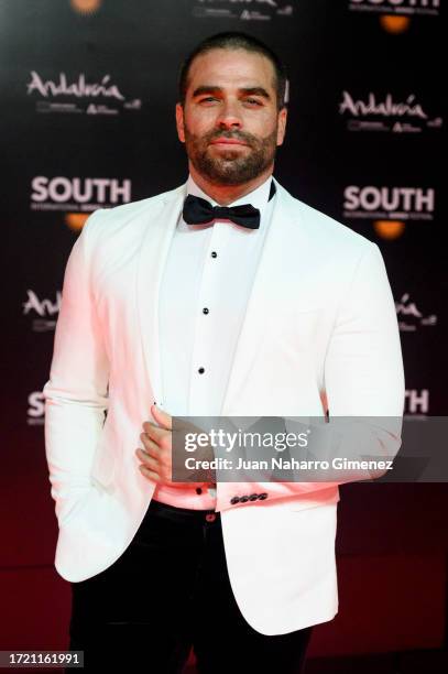 Alejandro Nones attends 'La Ley Del Mar' premiere during the South International Series Festival 2023 at Palacio de Congresos on October 06, 2023 in...