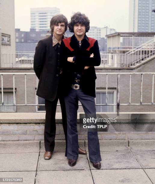 American musicians Don Everly and brother Phil Everly , of the American rock duo The Everly Brothers, pose for a portrait in London, England,...