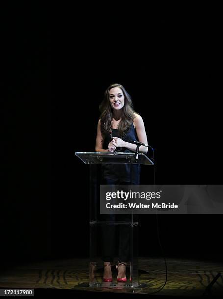 Laura Osnes performs at the 5th Annual National High School Musical Theater Awards at Minskoff Theatre on July 1, 2013 in New York City.