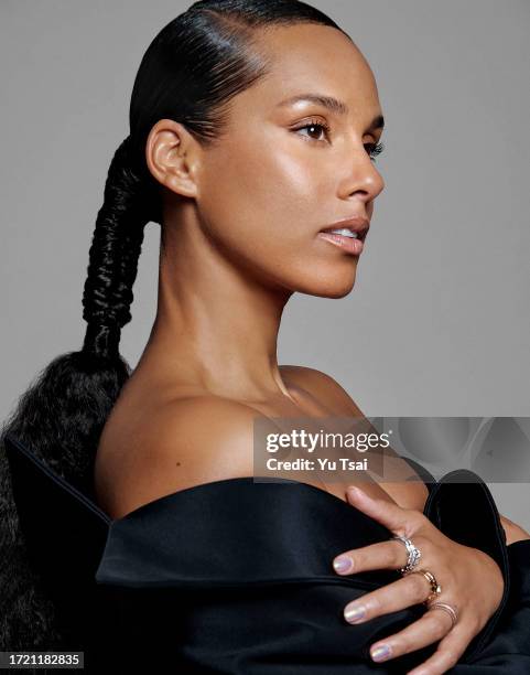 Singer/songwriter Alicia Keys is photographed for Marie Claire US Magazine on October 21, 2021 in Los Angeles, California. PUBLISHED IMAGE.