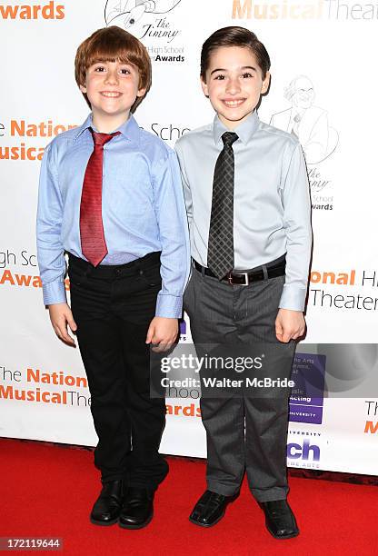Cast: Nicholas Lampiasi, Joshua Colley attends the 5th Annual National High School Musical Theater Awards at Minskoff Theatre on July 1, 2013 in New...